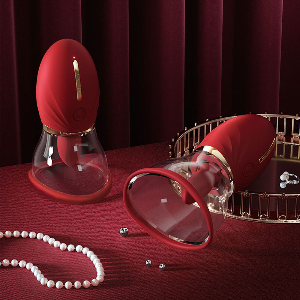 Luv Pump Adoramor Red Usb Rechargeable Licking & Sucking Ladies Pump
