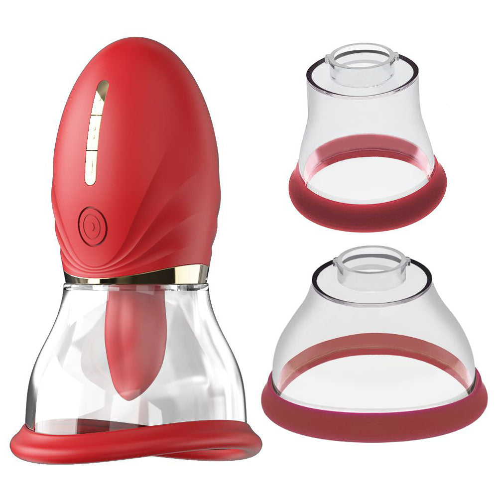 Luv Pump Adoramor Red Usb Rechargeable Licking & Sucking Ladies Pump