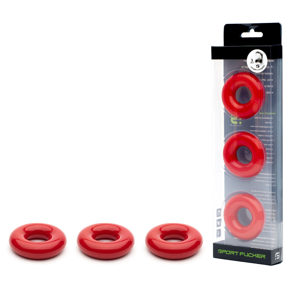 Sport Fucker Rubber Cockring Red Cock Ring