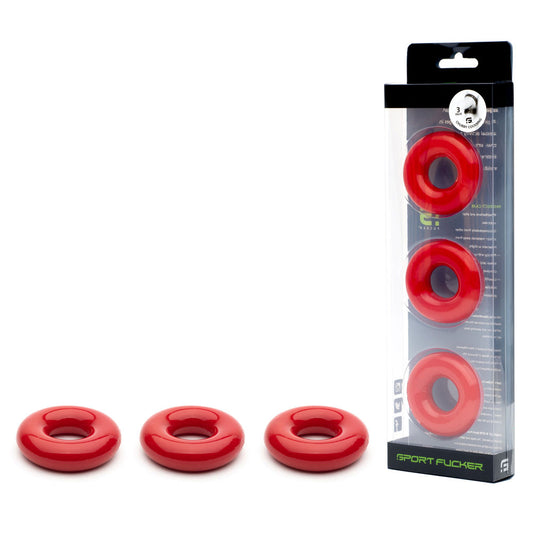 Sport Fucker Rubber Cockring Red Cock Ring