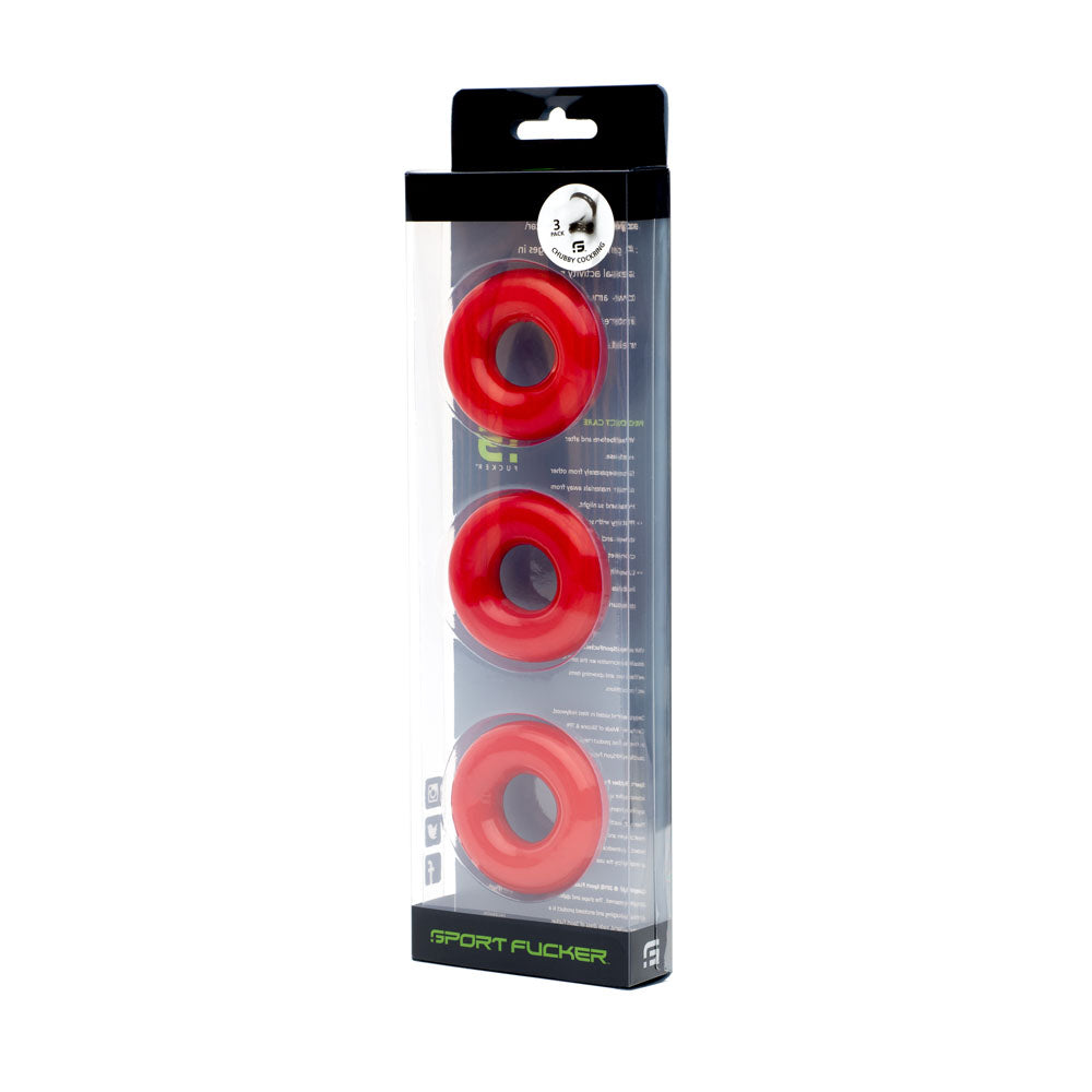 Sport Fucker Rubber Cockring Red Cock Ring