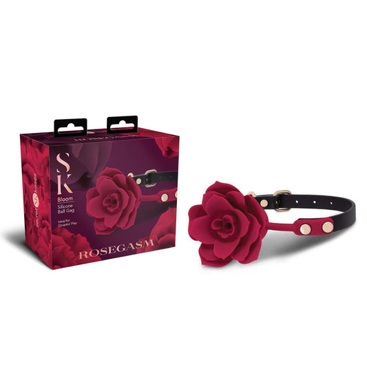 Secret Kisses Rosegasm Bloom Silicone Gag Rose Red Mouth Restraint