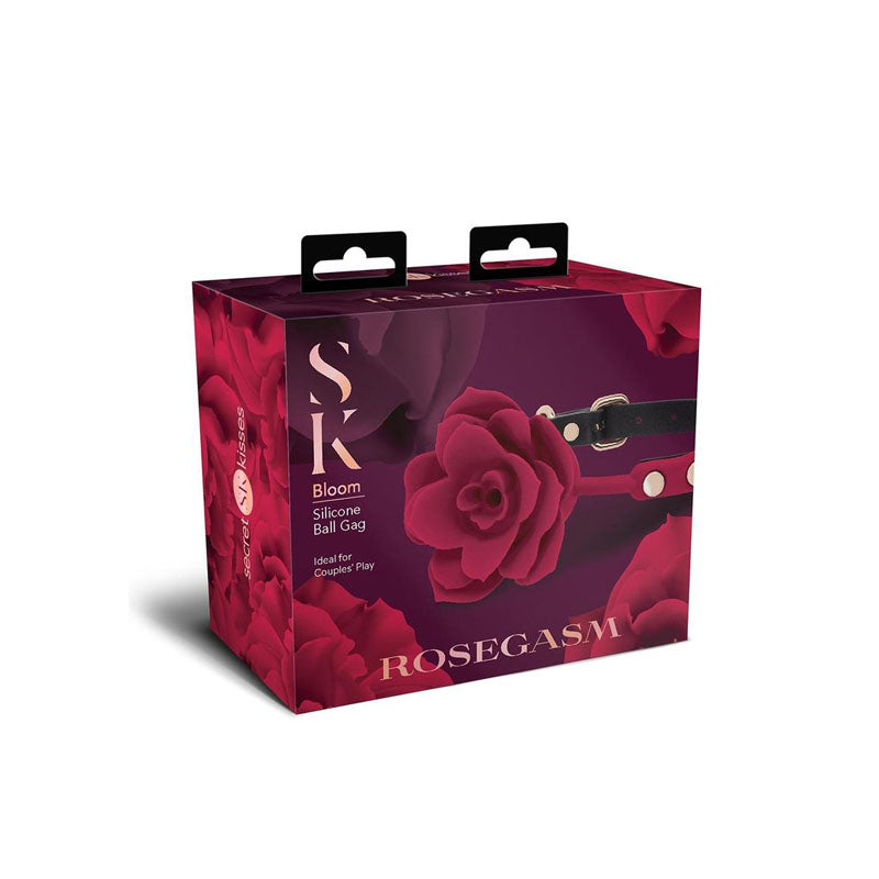 Secret Kisses Rosegasm Bloom Silicone Gag Rose Red Mouth Restraint