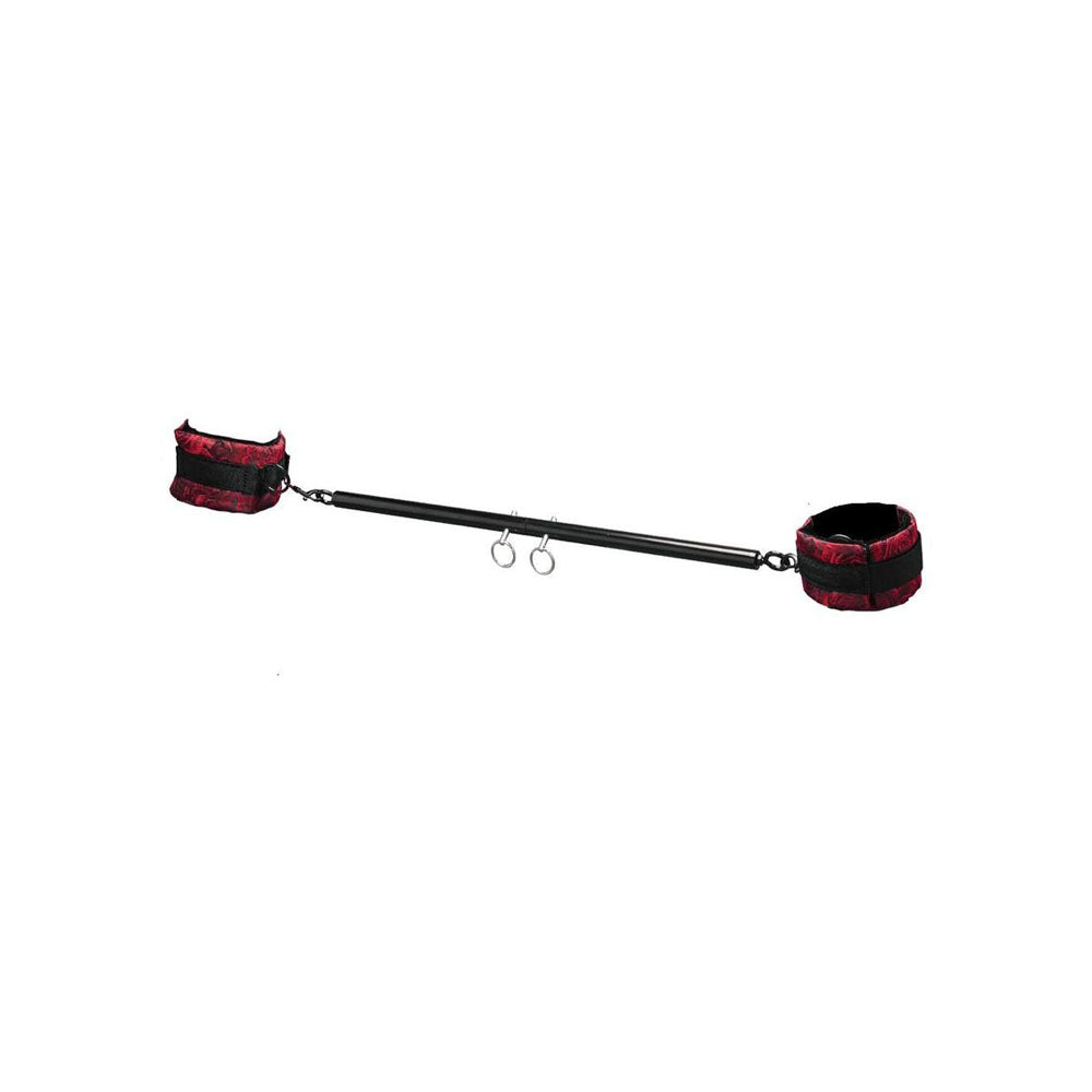 Secret Kisses Rosegasm Spreader Bar Set Black Metal Spreader Bar With Ankle Cuffs