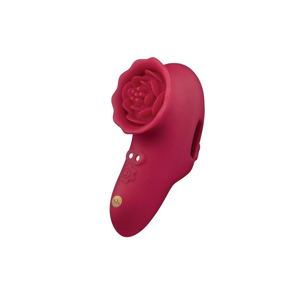 Secret Kisses Rosegasm Playful Petal Red Usb Rechargeable Finger Stimulator