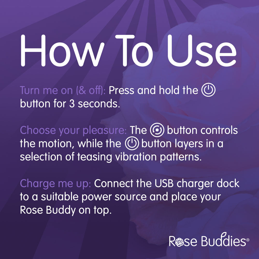 Skins Rose Buddies The Bums N Roses Black Usb Rechargeable Anal Rimming Stimulator