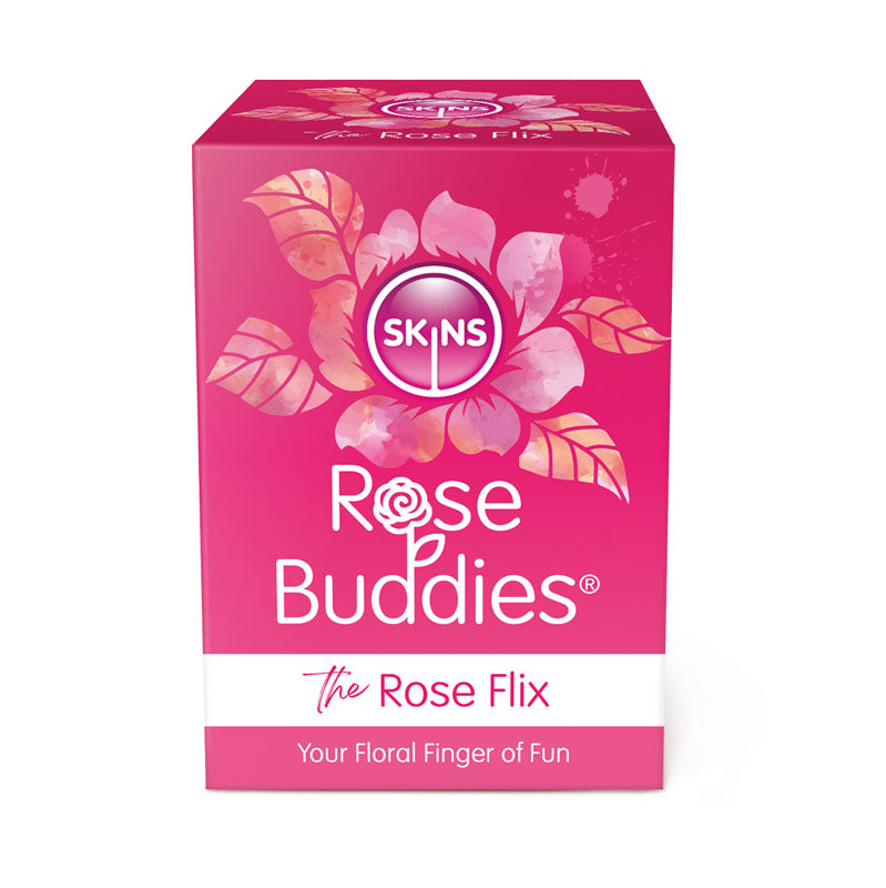 Skins Rose Buddies The Rose Flix Pink Usb Rechargeable Flicking Rose Stimulator