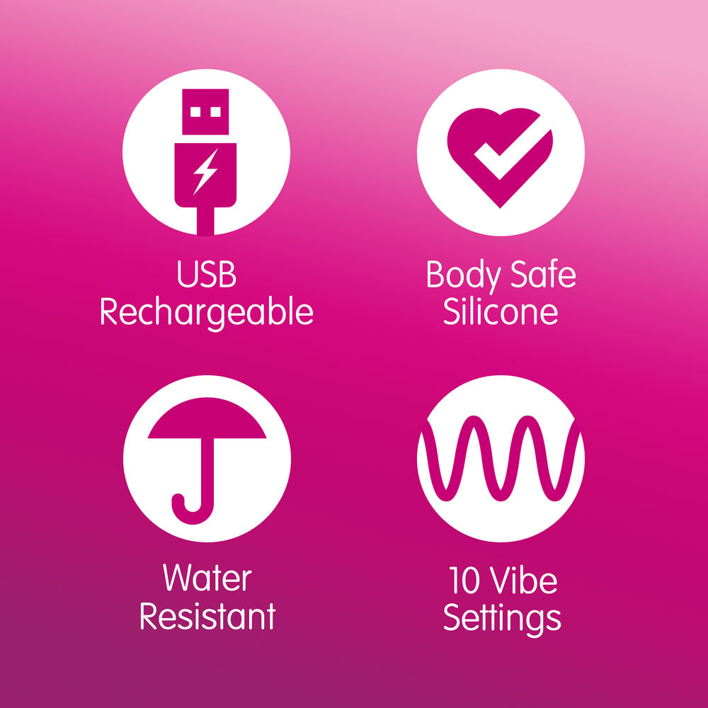 Skins Super Excite Rechargeable Pink Bullet Pink Usb Rechargeable Bullet