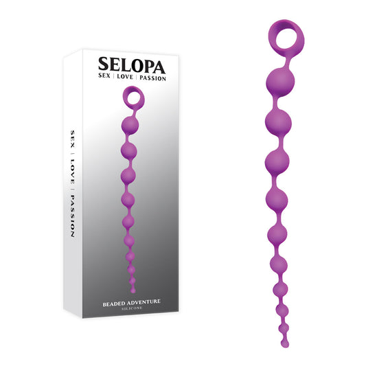Selopa Beaded Adventure Purple 35.5 Cm Anal Beads