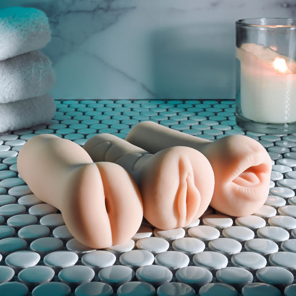Selopa Party Pack Light Flesh Strokers Set Of 3