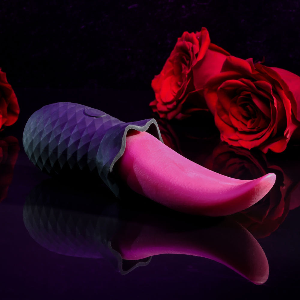 Selopa Tongue Teaser Pink/Black Usb Rechargeable Vibrating Tongue Stimulator