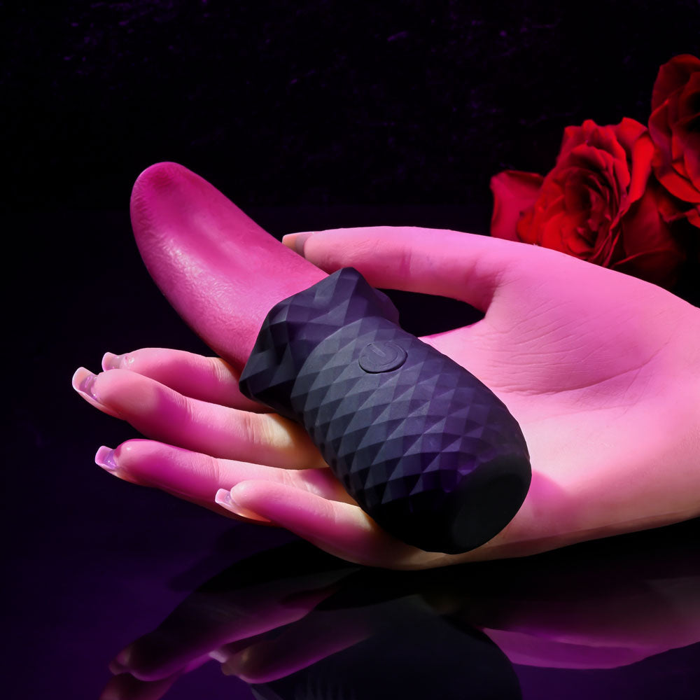 Selopa Tongue Teaser Pink/Black Usb Rechargeable Vibrating Tongue Stimulator