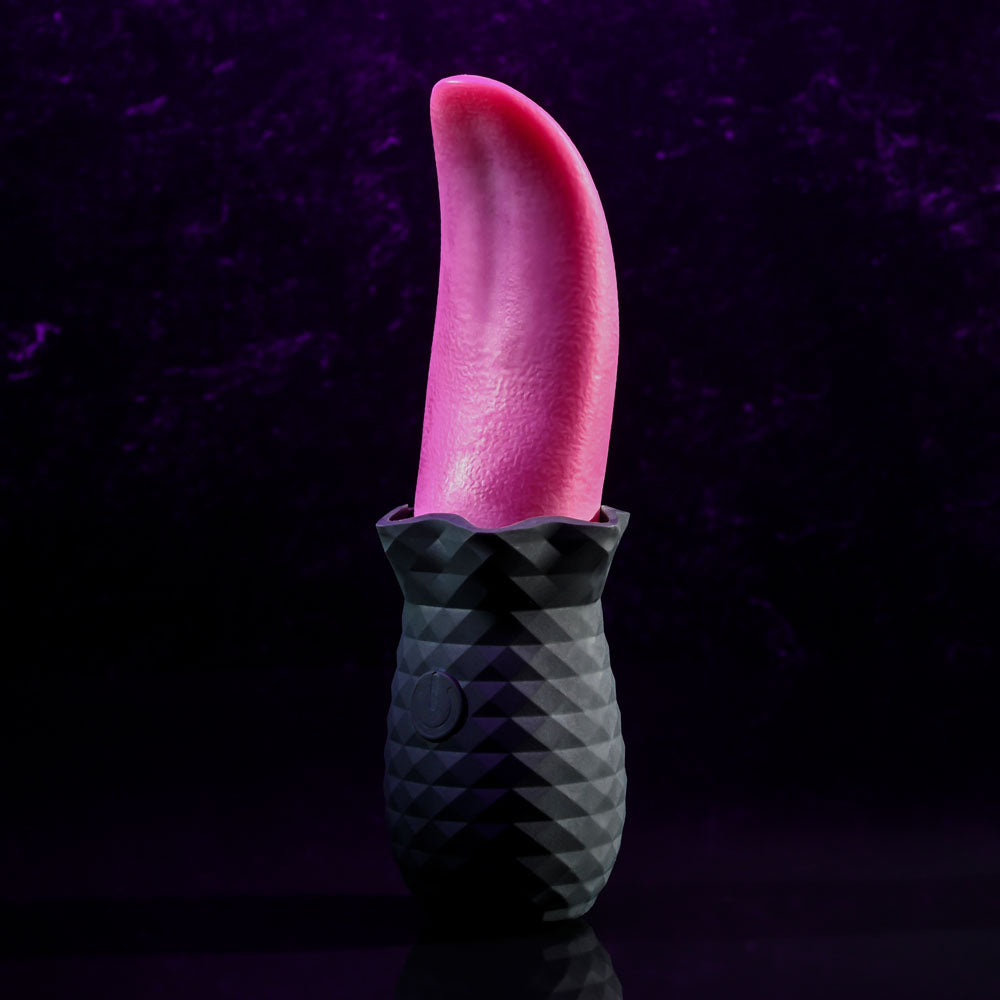 Selopa Tongue Teaser Pink/Black Usb Rechargeable Vibrating Tongue Stimulator
