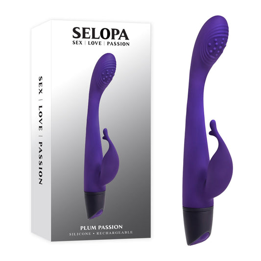 Selopa Plum Passion Purple 18.3 Cm Usb Rechargeable Rabbit Vibrator