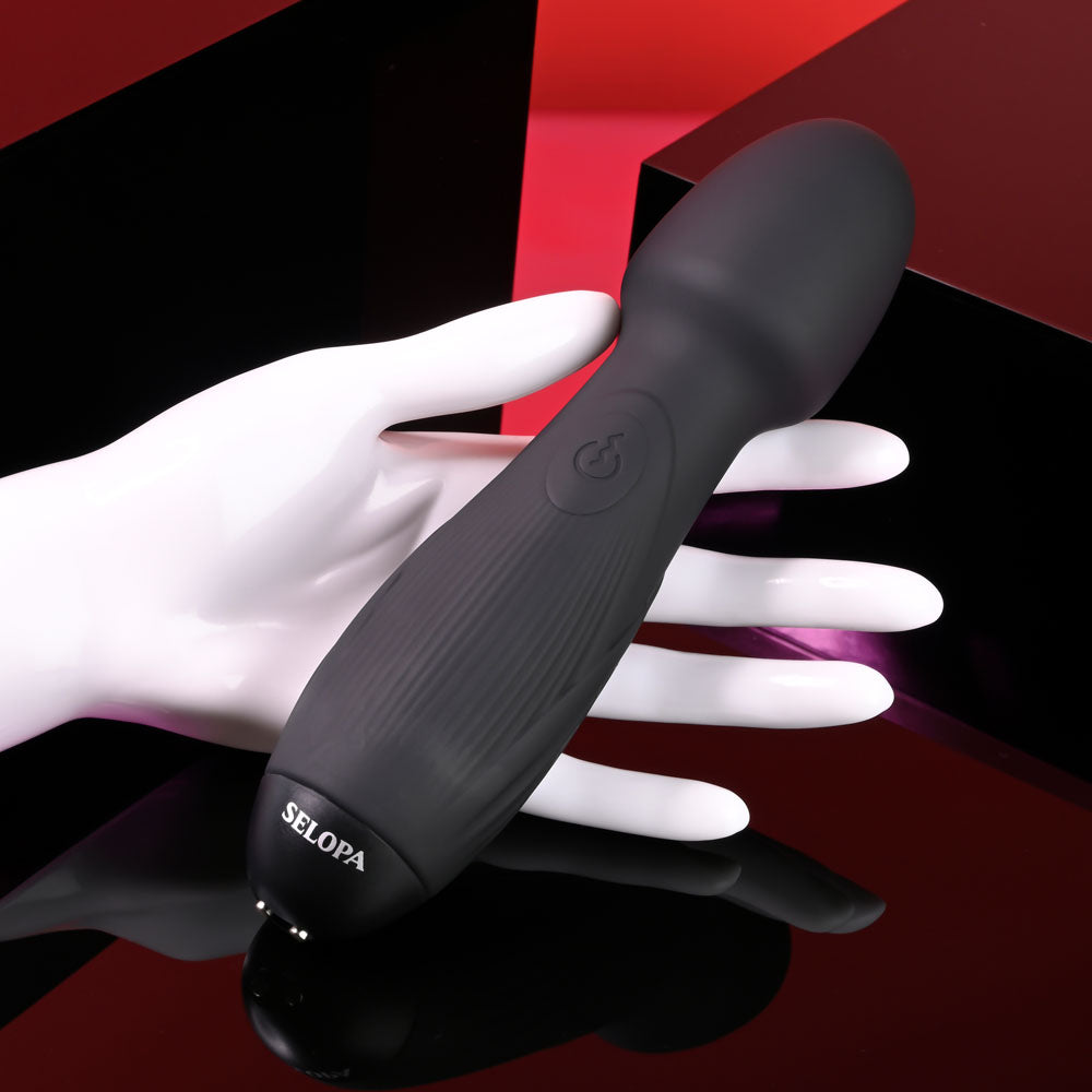 Selopa Power Trip Black 18.8 Cm Usb Rechargeable Massage Wand