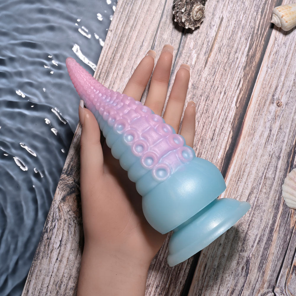 Selopa Stuck On You Blue/Pink 19 Cm Usb Rechargeable Vibrating Tentacle Fantasy Dildo