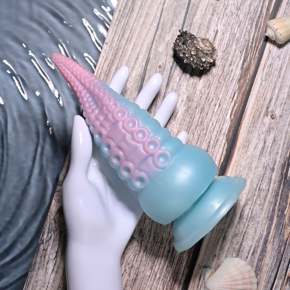 Selopa Stuck On You Blue/Pink 19 Cm Usb Rechargeable Vibrating Tentacle Fantasy Dildo