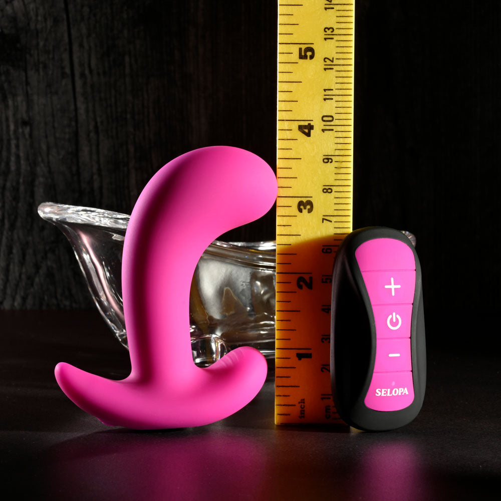 Selopa Hooking Up Pink 9.5 Cm Usb Rechargeable Vibrator With Wireless Remote