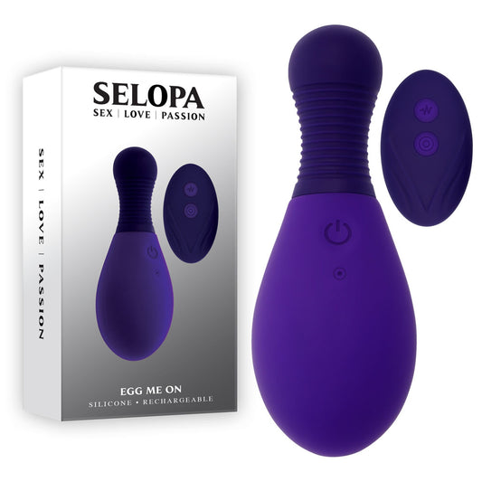 Selopa Egg Me On Purple 10 Cm Usb Rechargeable Egg With Wireless Remote