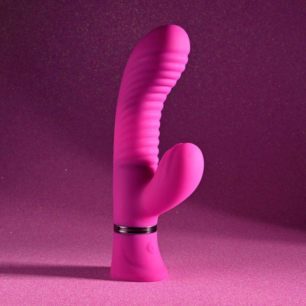 Selopa Next Wave Pink 16.4 Cm Usb Rechargeable Dual Vibrator