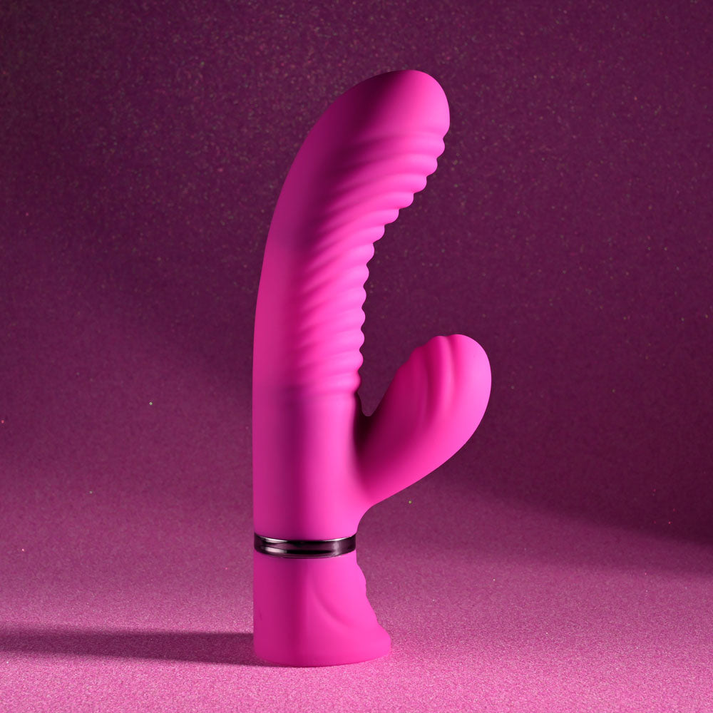 Selopa Next Wave Pink 16.4 Cm Usb Rechargeable Dual Vibrator