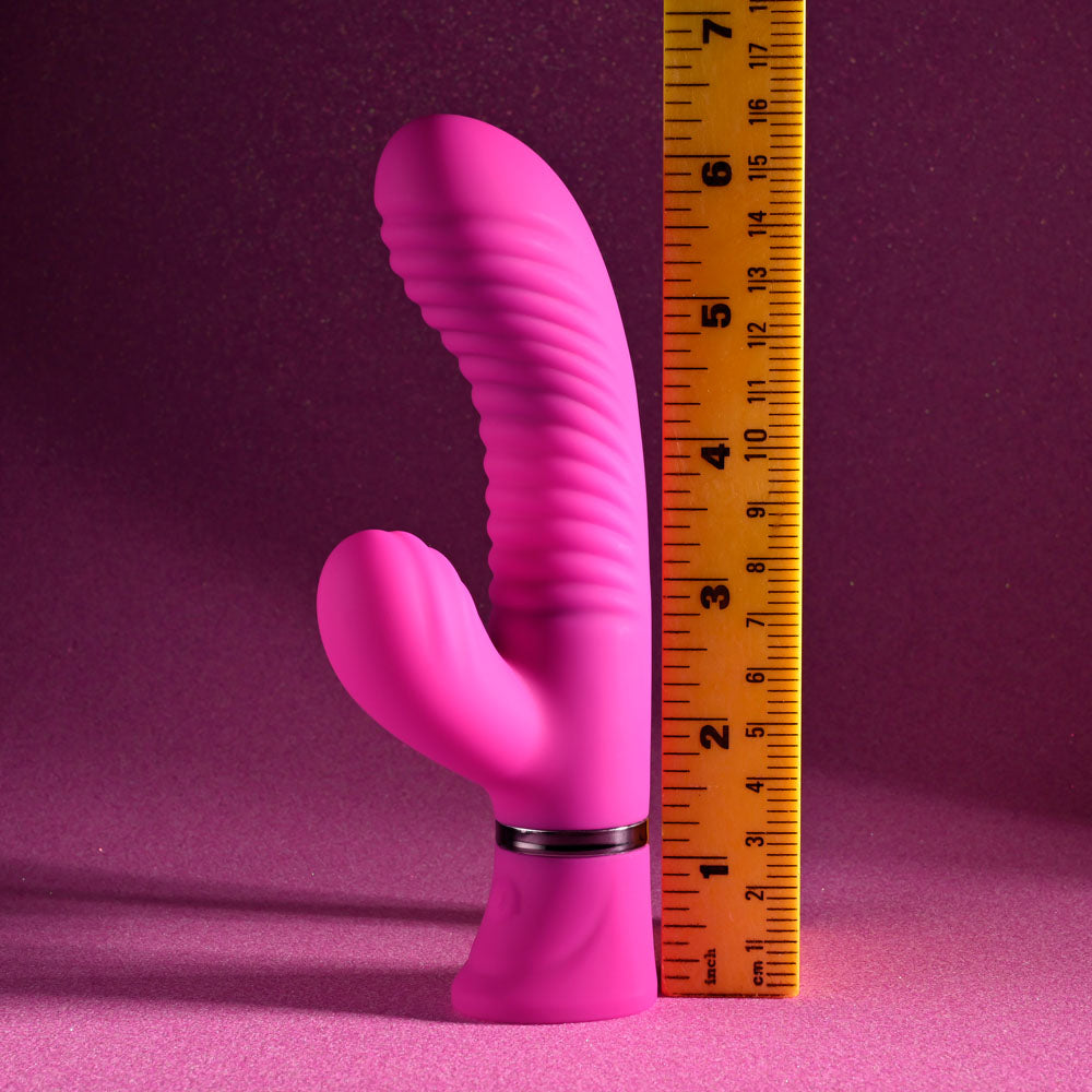 Selopa Next Wave Pink 16.4 Cm Usb Rechargeable Dual Vibrator