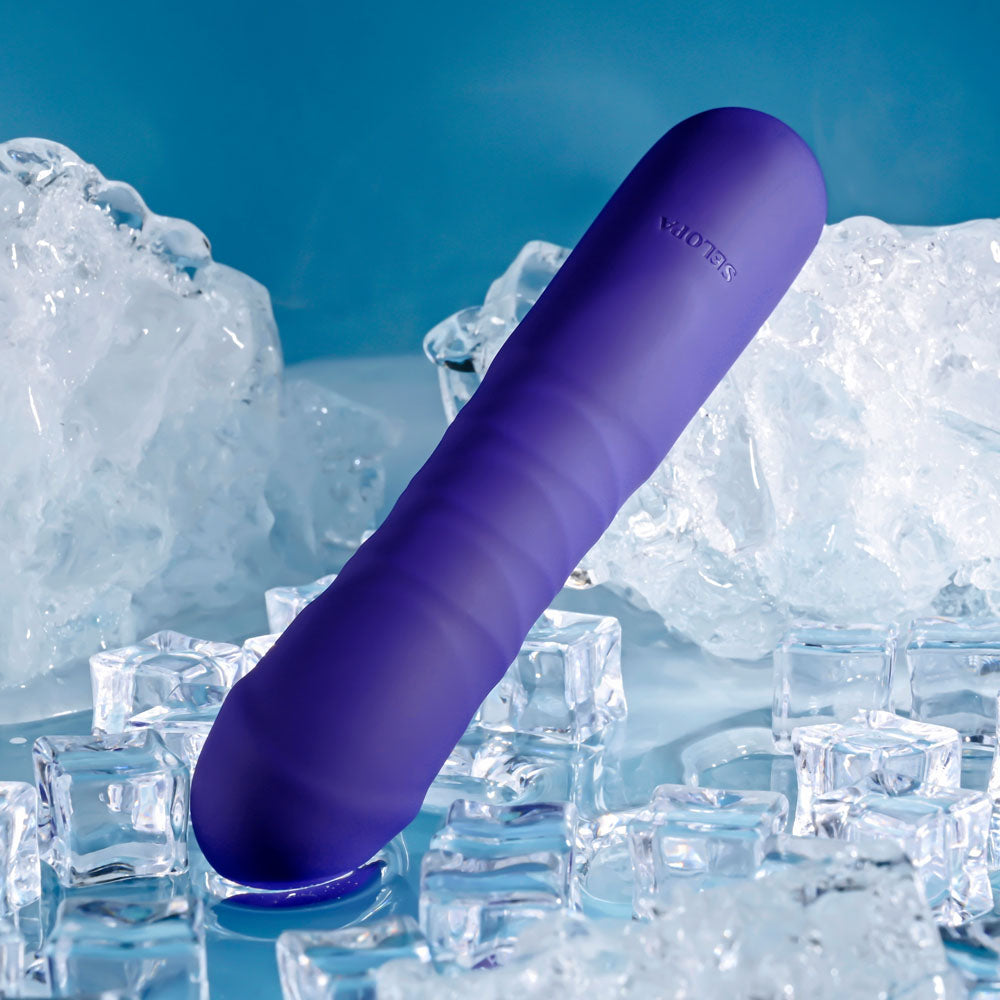 Selopa Ambition Purple 17 Cm Usb Rechargeable Thrusting Vibrator
