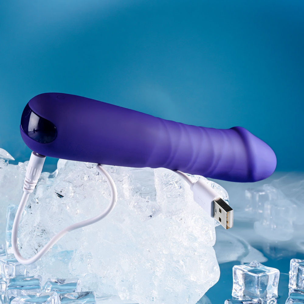 Selopa Ambition Purple 17 Cm Usb Rechargeable Thrusting Vibrator