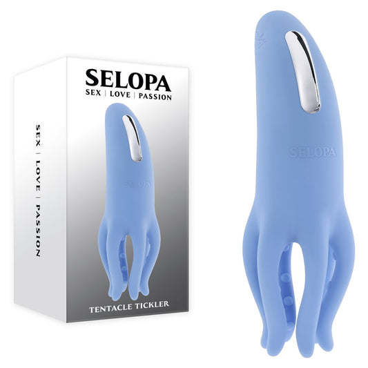 Selopa Tentacle Tickler Blue Usb Rechargeable Vibrating Stimulator