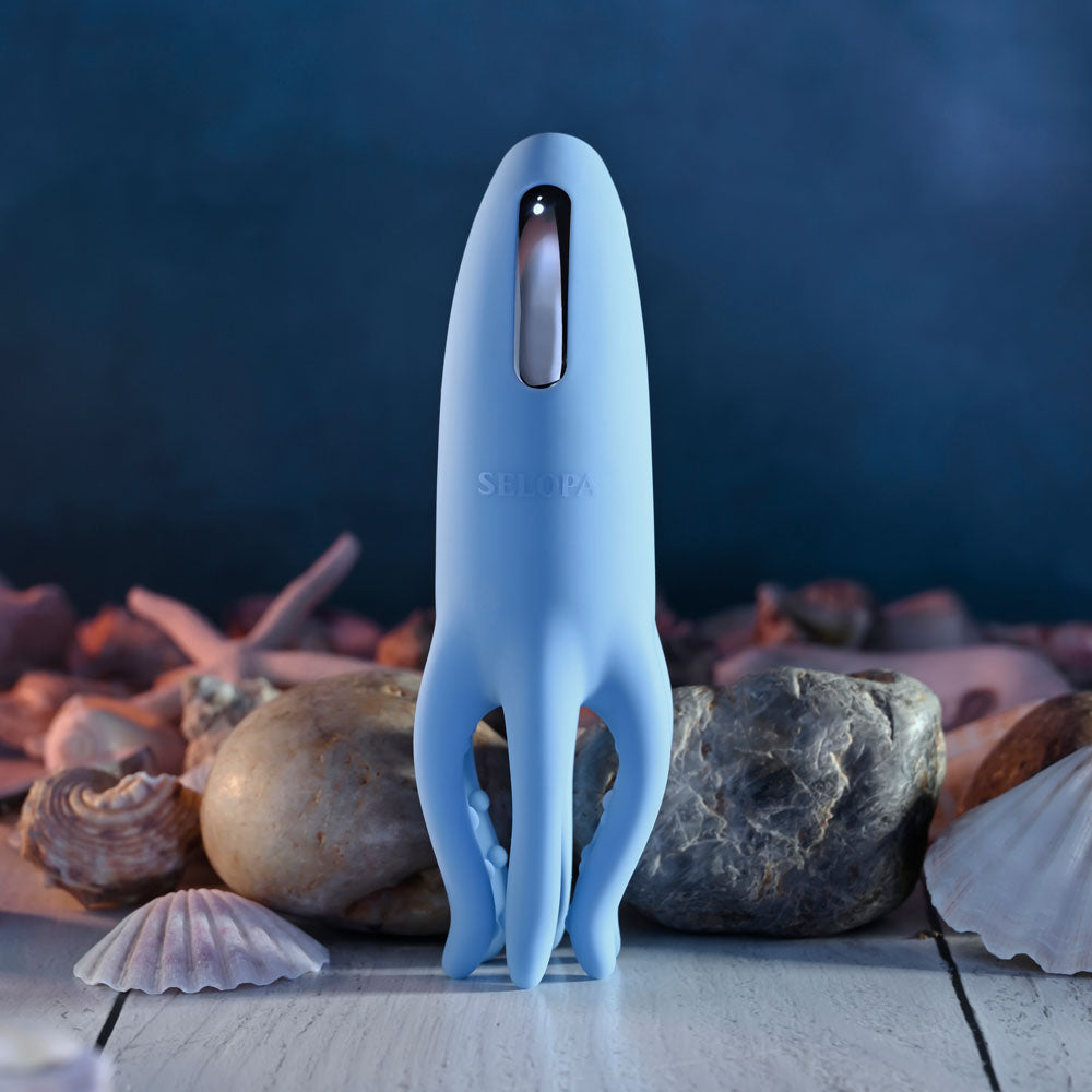 Selopa Tentacle Tickler Blue Usb Rechargeable Vibrating Stimulator