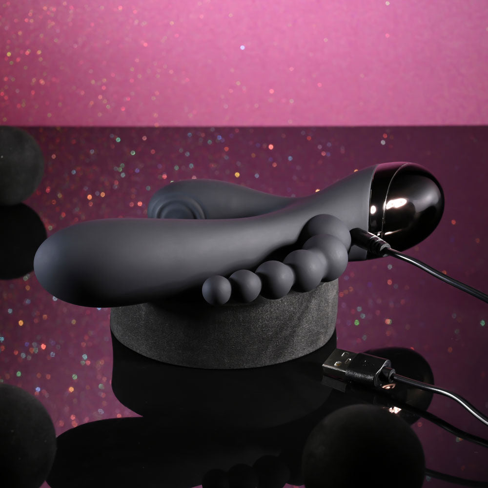 Selopa Triple Aces Black 19.7 Cm Usb Rechargeable Triple Stimulator Vibrator