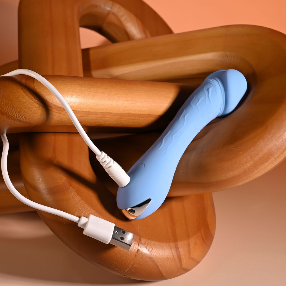 Selopa Dainty Dick Baby Blue 11.9 Cm Usb Rechargeable Mini Vibrator
