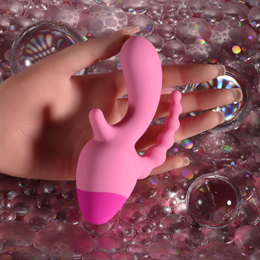 Selopa Game On Pink Usb Rechargeable Mini Triple Stimulator