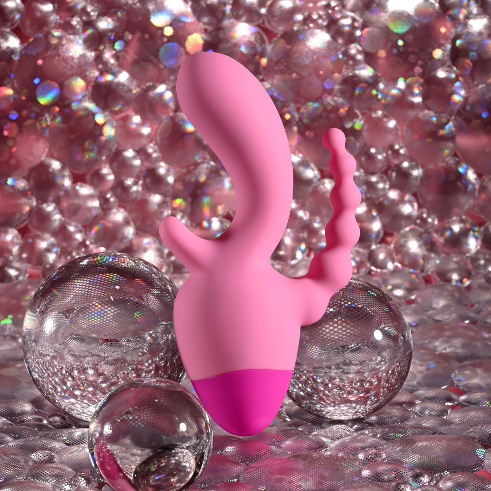 Selopa Game On Pink Usb Rechargeable Mini Triple Stimulator