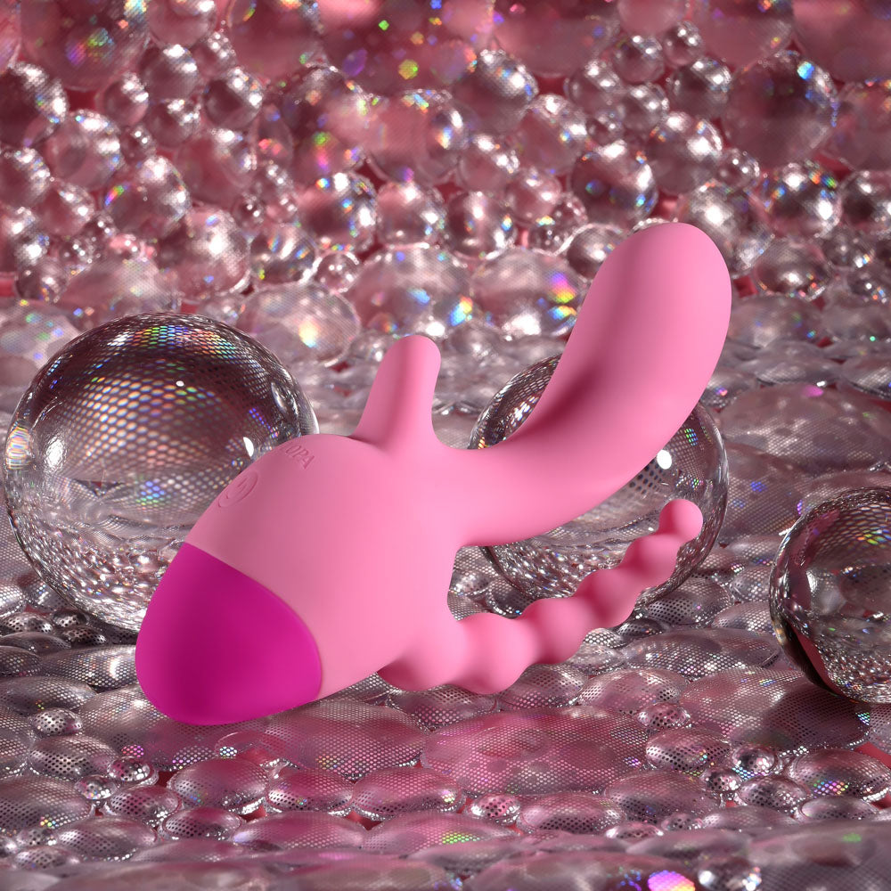 Selopa Game On Pink Usb Rechargeable Mini Triple Stimulator