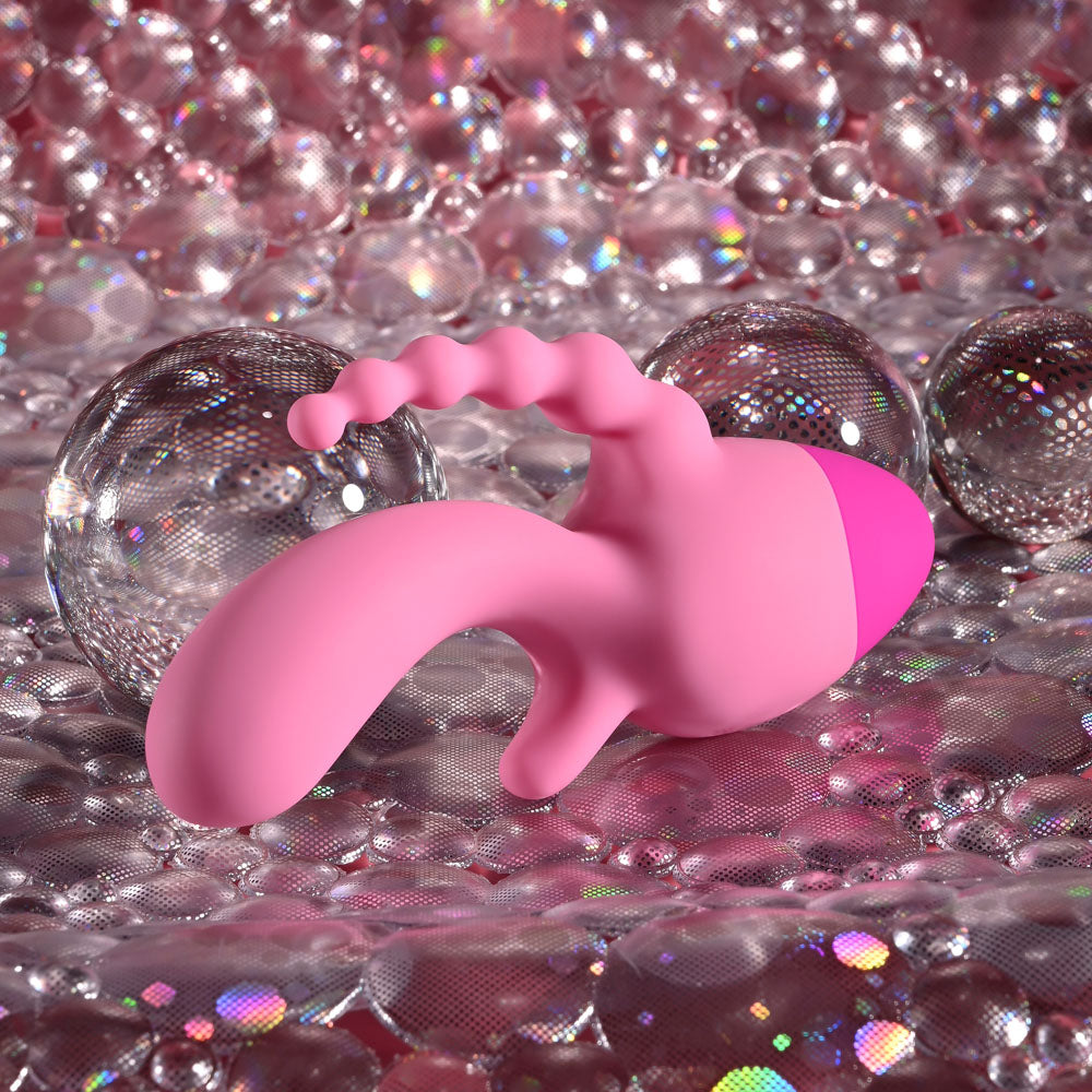 Selopa Game On Pink Usb Rechargeable Mini Triple Stimulator