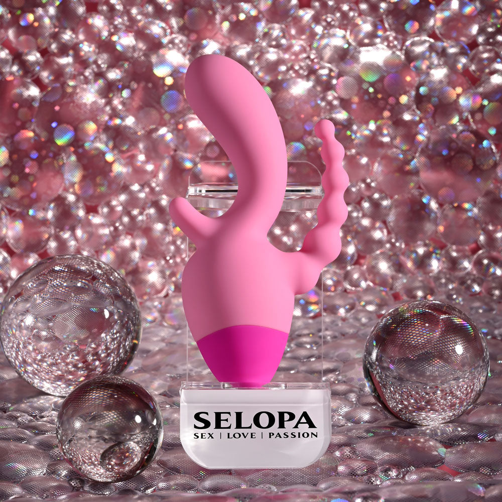 Selopa Game On Pink Usb Rechargeable Mini Triple Stimulator