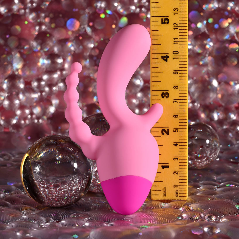 Selopa Game On Pink Usb Rechargeable Mini Triple Stimulator