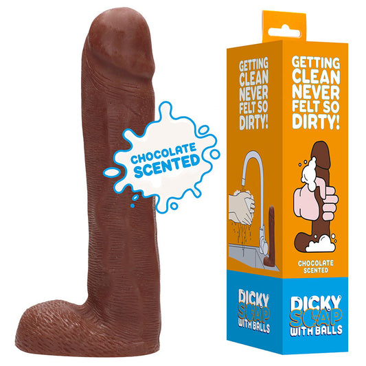 S Line Dicky Soap With Balls Chocolate Scented Novelty Soap
