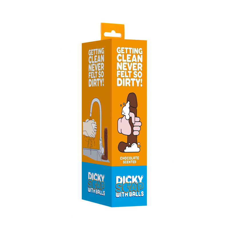 S Line Dicky Soap With Balls Chocolate Scented Novelty Soap