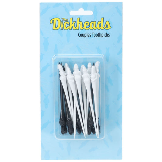 S Line The Dickheads Couples Toothpicks Black/White Novelty Toothpicks 20 Pack