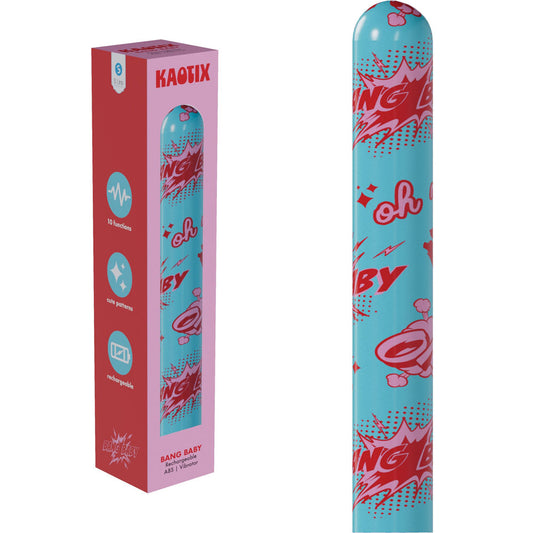S Line Kaotix Bang Baby Blue 17.8 Cm Usb Rechargeable Vibrator
