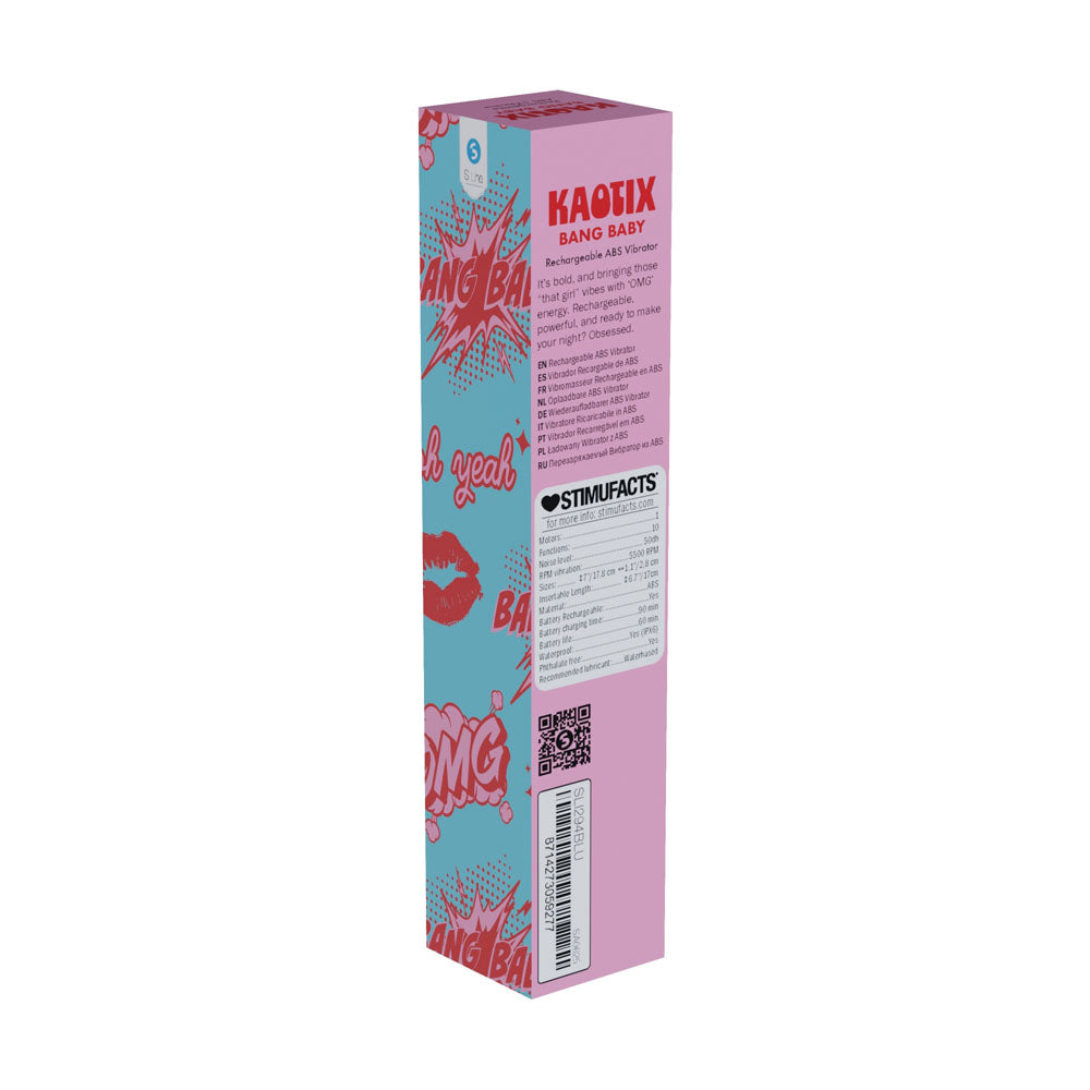 S Line Kaotix Bang Baby Blue 17.8 Cm Usb Rechargeable Vibrator
