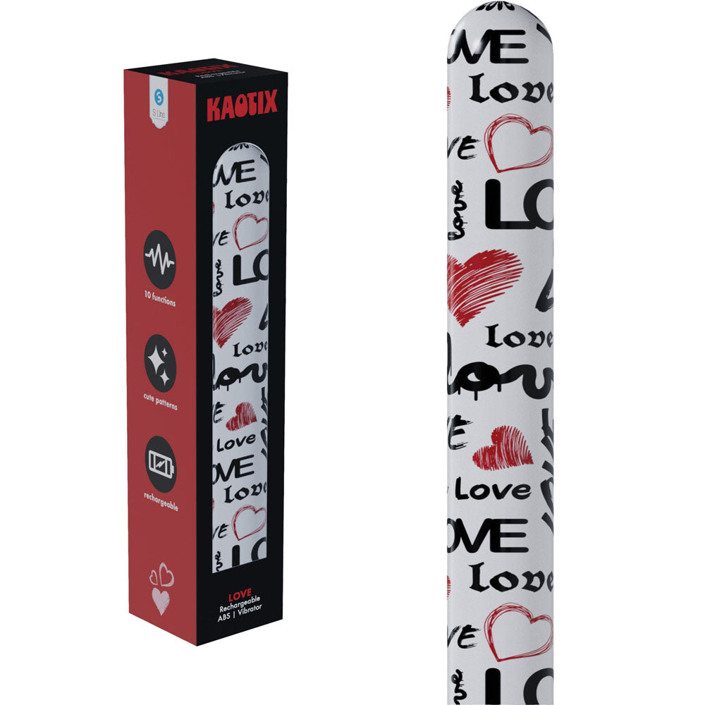 S Line Kaotix Love White 17.8 Cm Usb Rechargeable Vibrator