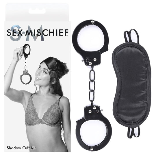 Sex & Mischief Shadow Cuff Kit Black 2 Piece Set