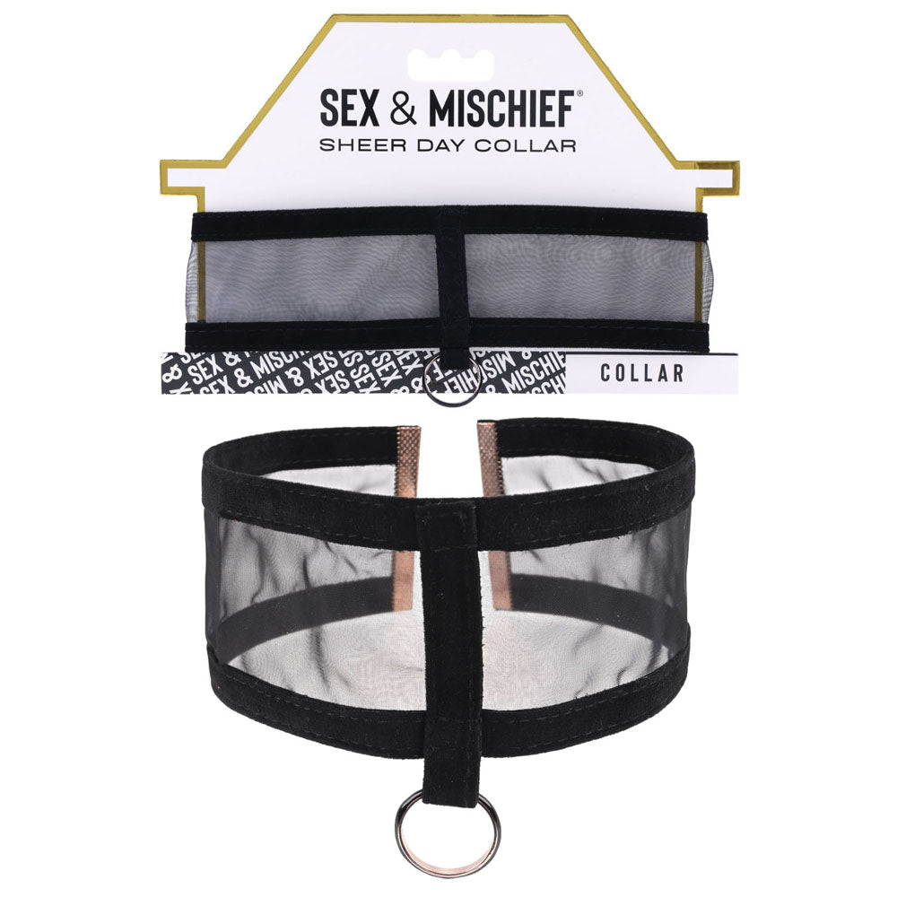 Sex & Mischief Sheer Day Collar Black Collar