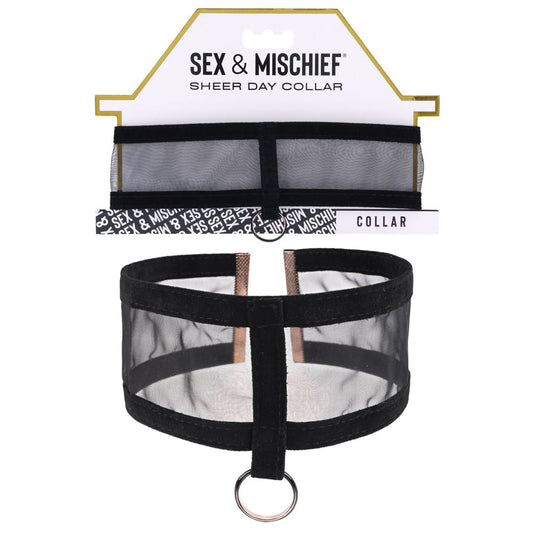 Sex & Mischief Sheer Day Collar Black Collar