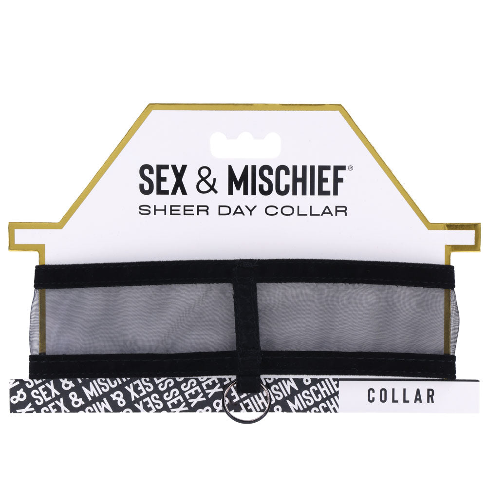 Sex & Mischief Sheer Day Collar Black Collar