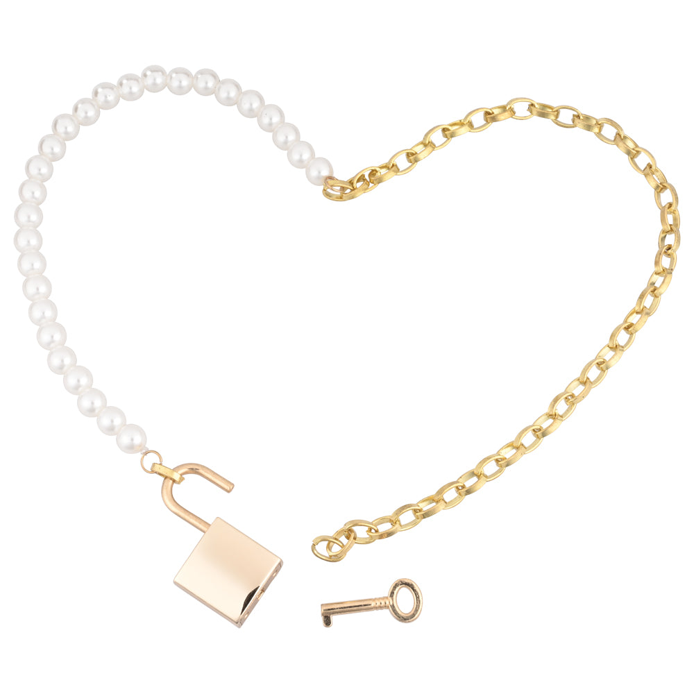 Sex & Mischief Pearl Day Collar Pearl/Gold Necklace