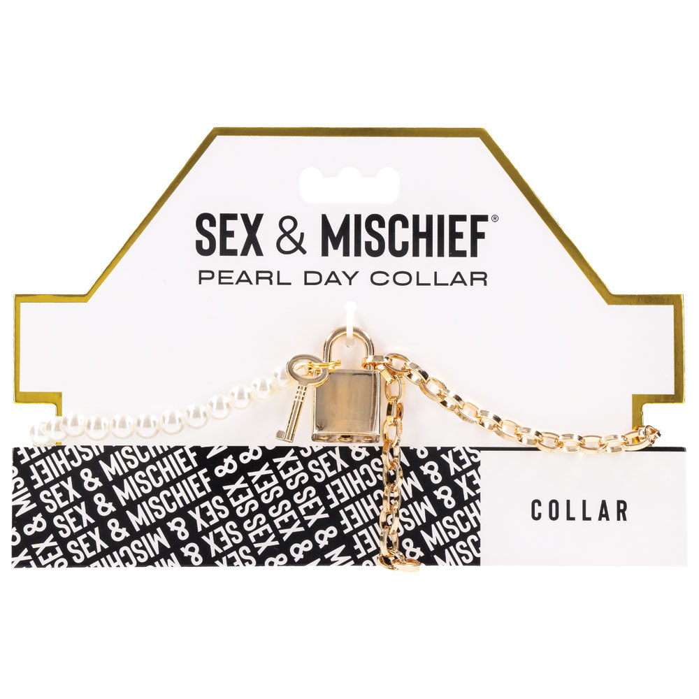 Sex & Mischief Pearl Day Collar Pearl/Gold Necklace